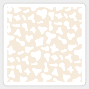 Milk Dairy Cow Print Pattern on White Background Sticker